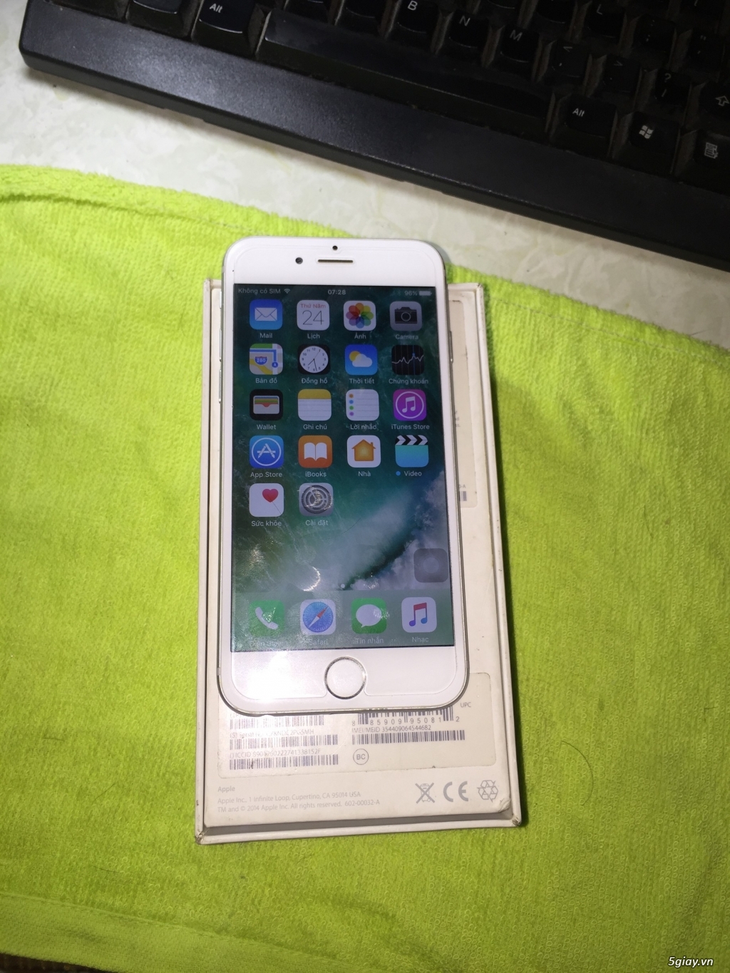 iPhone 6 64GB Silver Qtế hàng Mỹ LL/A fullbox - 1