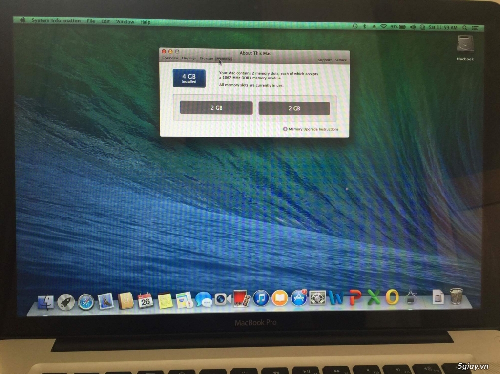 Macbook Pro 3.06 (15inch) New 98% Khủng Long - 9