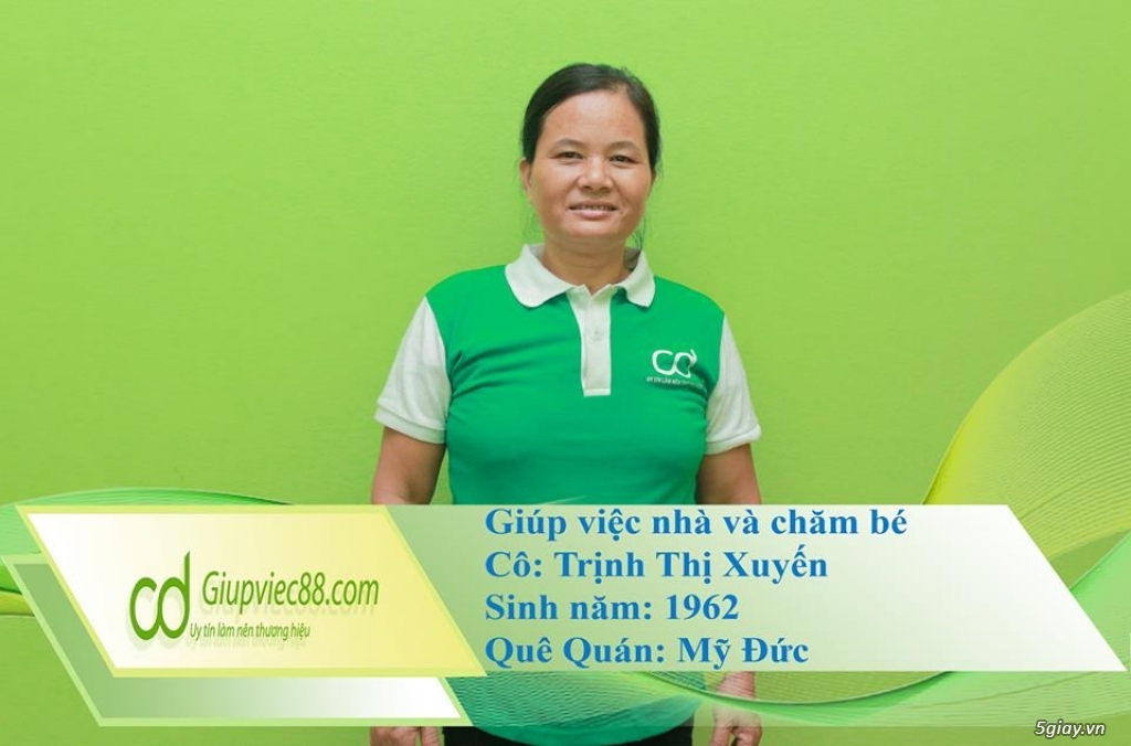 Cô Xuyến nhận làm giúp việc gia đình và chăm bé tại Hà Nội