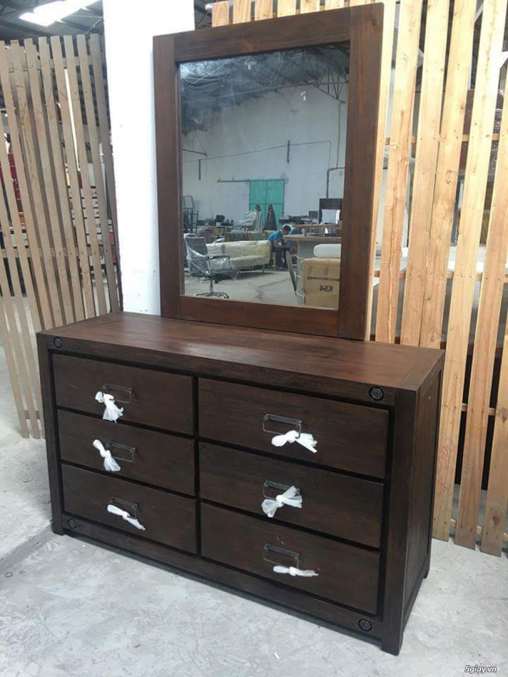 Bộ combo giừờng tủ gỗ tràm - 2
