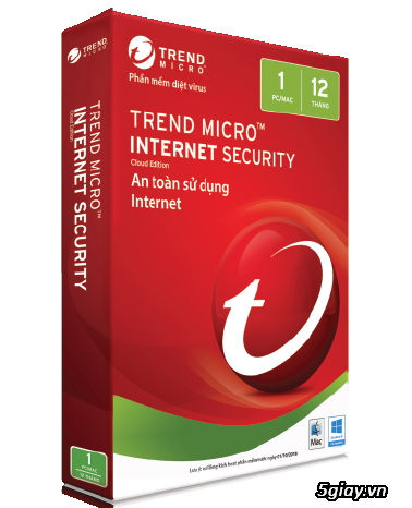 Phần mềm diệt virus TrendMicro Internet Security 2017, giá chỉ 150k