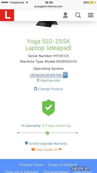 Lenovo Yoga 510 Vo nhom i5 6200 4g  còn bh lâu chính hãng