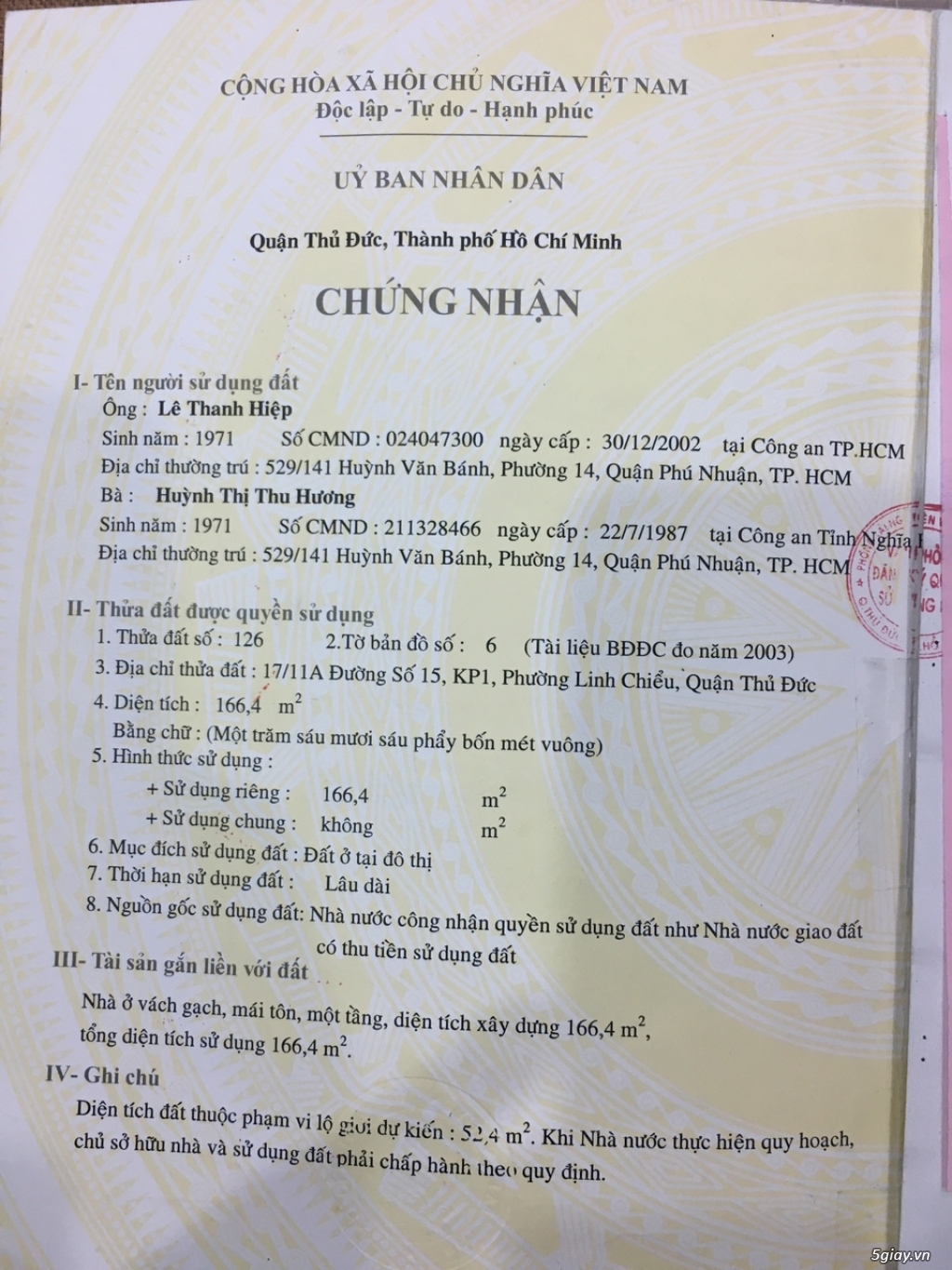 THANH LÝ NHÀ PHƯỜNG LINH CHIỂU, QUẬN THỦ ĐỨC - 1