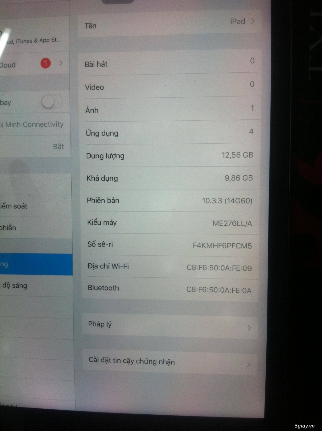 Ipad Mini 2 Retina Đen Only Wifi New 99%