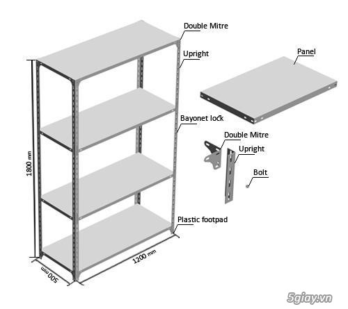 Thiết kế Kệ Sắt V Lỗ,Mâm Đa Năng - 1