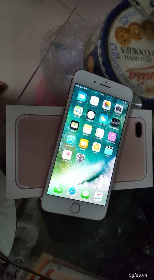 iphone 7 plus 32gb vàng hồng, hàng fpt bảo hành 7/2018