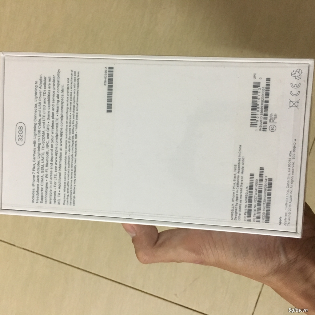 [ Đôn giá ] Banh sàn iphone 7 plus 32gb đen new 100% end 23h59p ngày 31/08/2017 - 2