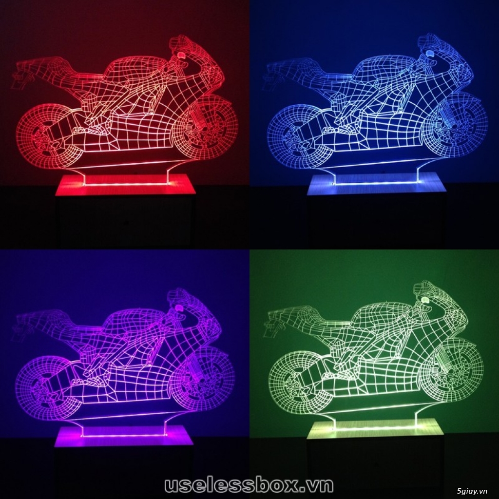Đèn ngủ 3D siêu đẹp có remote điều khiển 16 màu. Freeship Toàn Quốc - 25