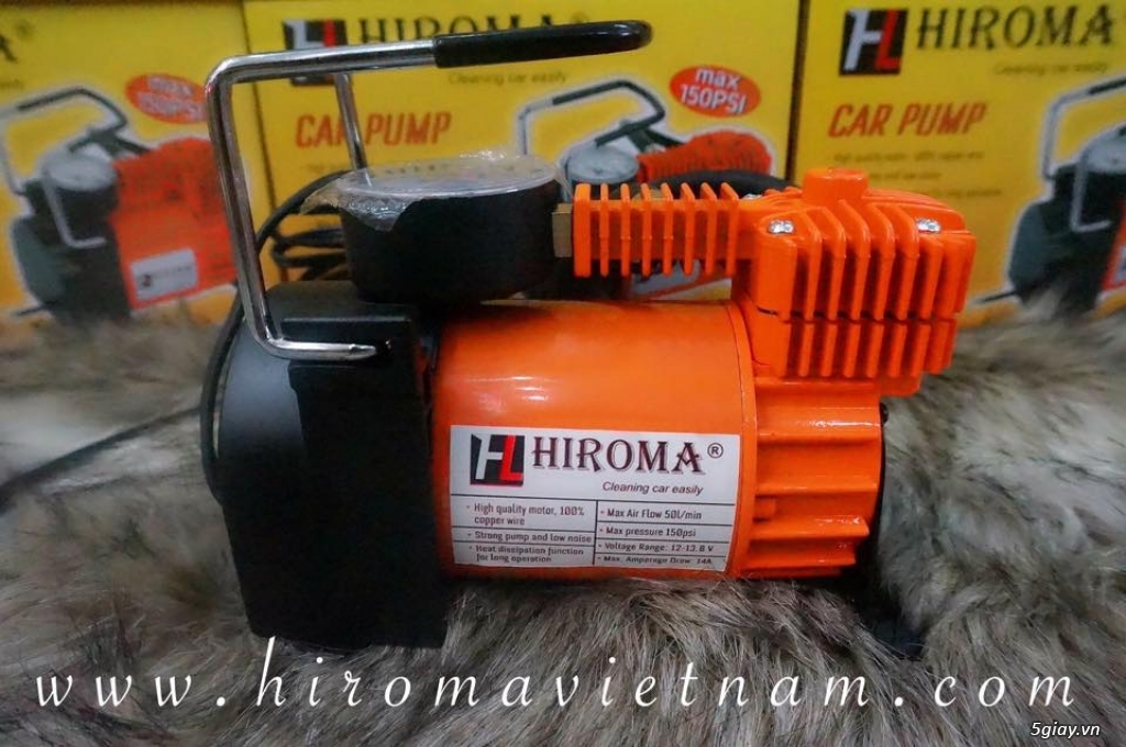 Bơm lốp xe HIROMA - món đồ cần thiết cho mọi gia đình