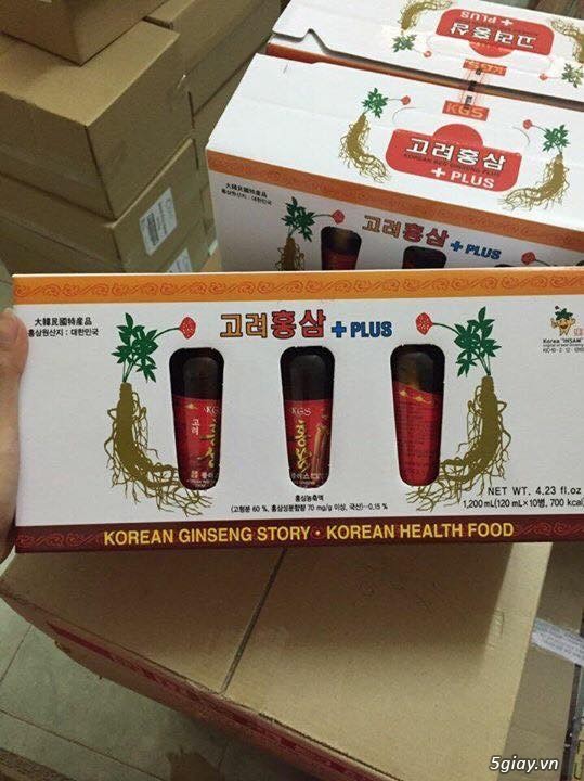 Nước hồng sâm có củ KGS Korean Red Gimseng plus - 1
