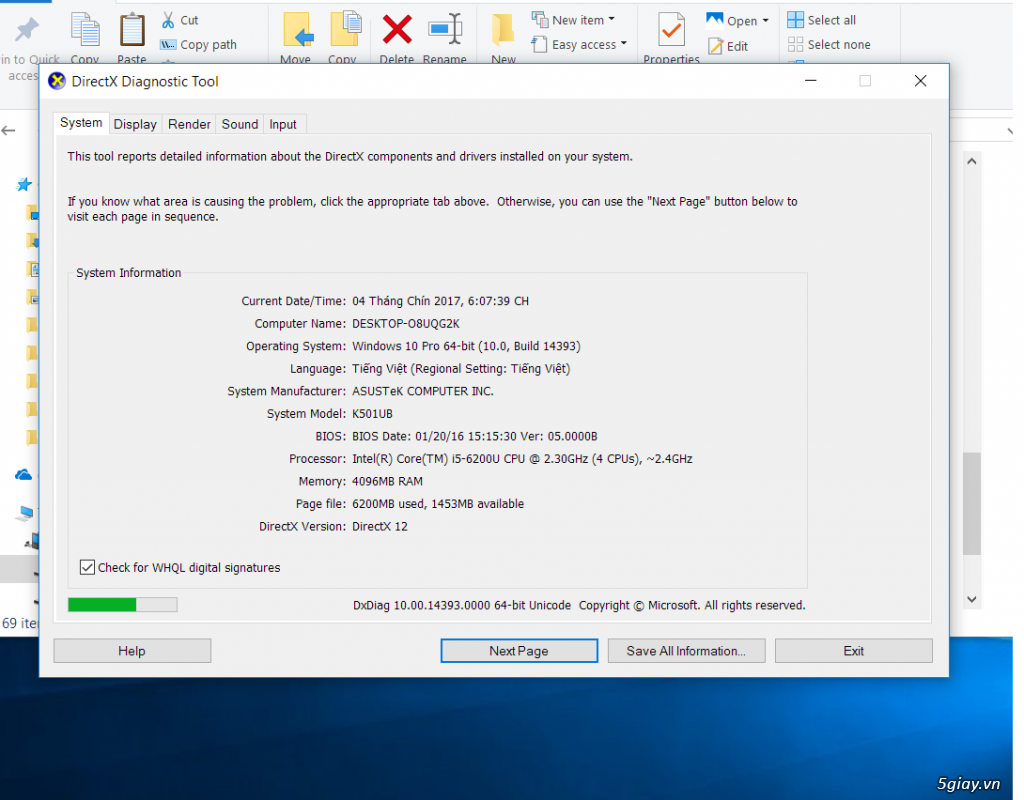 Bán ASUS K501UB 15.6 inch i5 6200U - 4BG - 1TB - GT 940M - 2