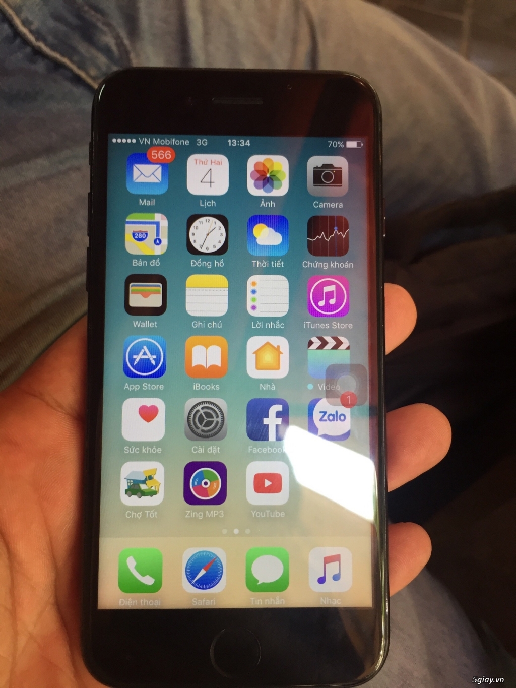 Màn hình iphone 7 đen zin ép kiếng - 1