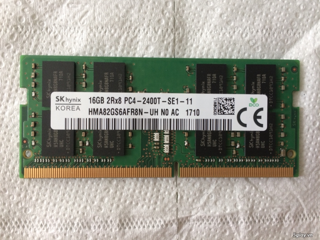 Bán Ram tháo máy Laptop DDR4 16Gb Bus 2400