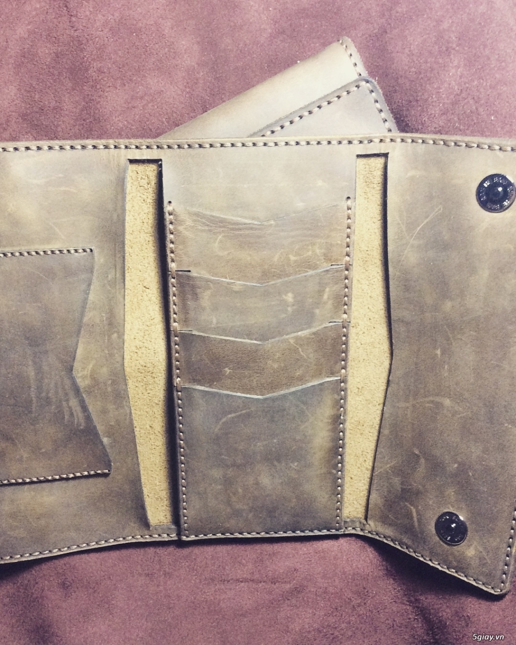 Bán ví dài da sáp ngựa điên Unisex - 1