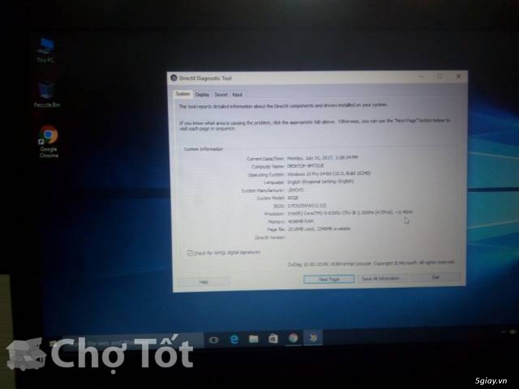lenovo E51 I5 6200 -Ram4G-ổ cứng 500G-man hinh15.6