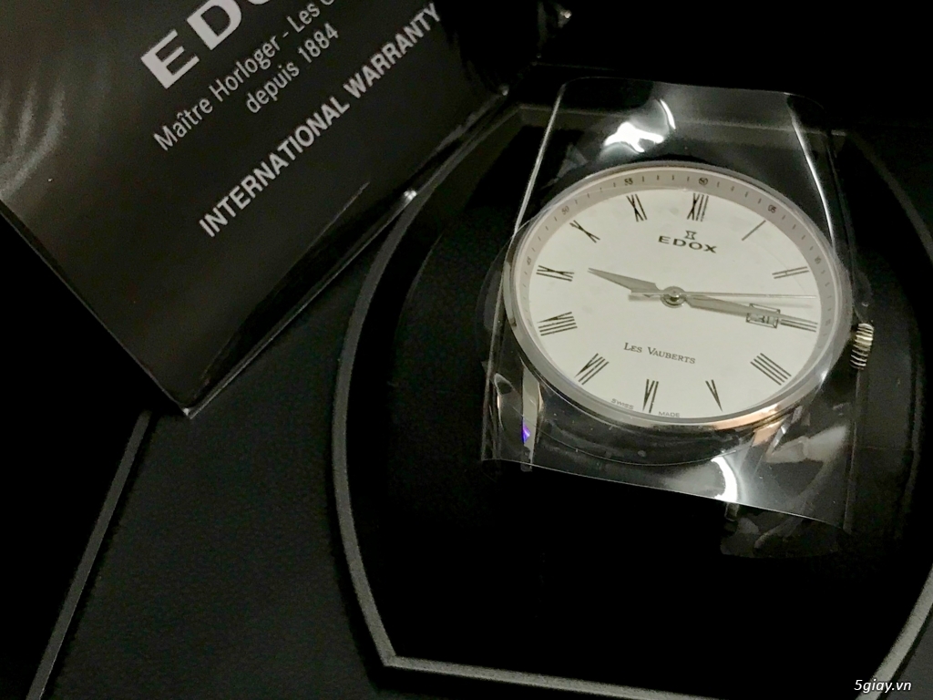 Bán đồng hồ chính hãng Edox Les Vauberts men's quartz 70172-3A-AR - 1