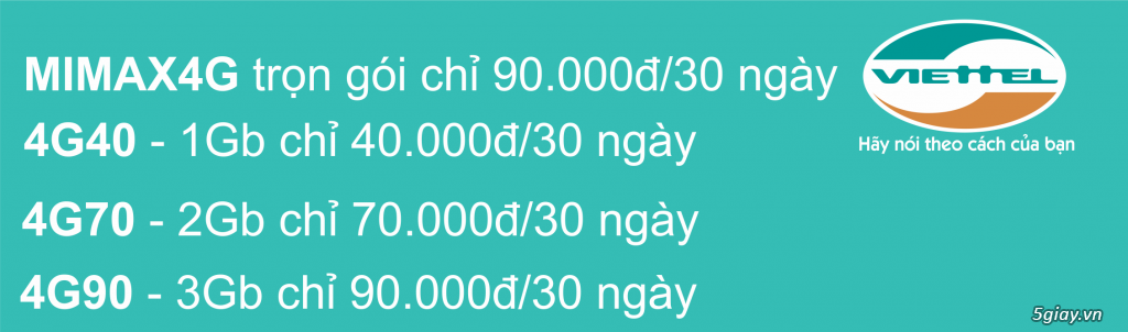 Gói cước 4G Viettel được khách hàng đăng ký nhiều nhất - ưu đãi lớn nhất