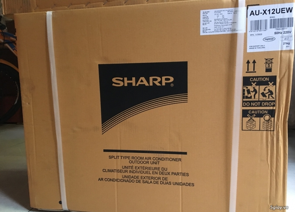 Cần bán: Máy lạnh SHARP J-INVERTER AH-X12UEW 1.5HP NEW100% rẻ bằng 2/3 - 2