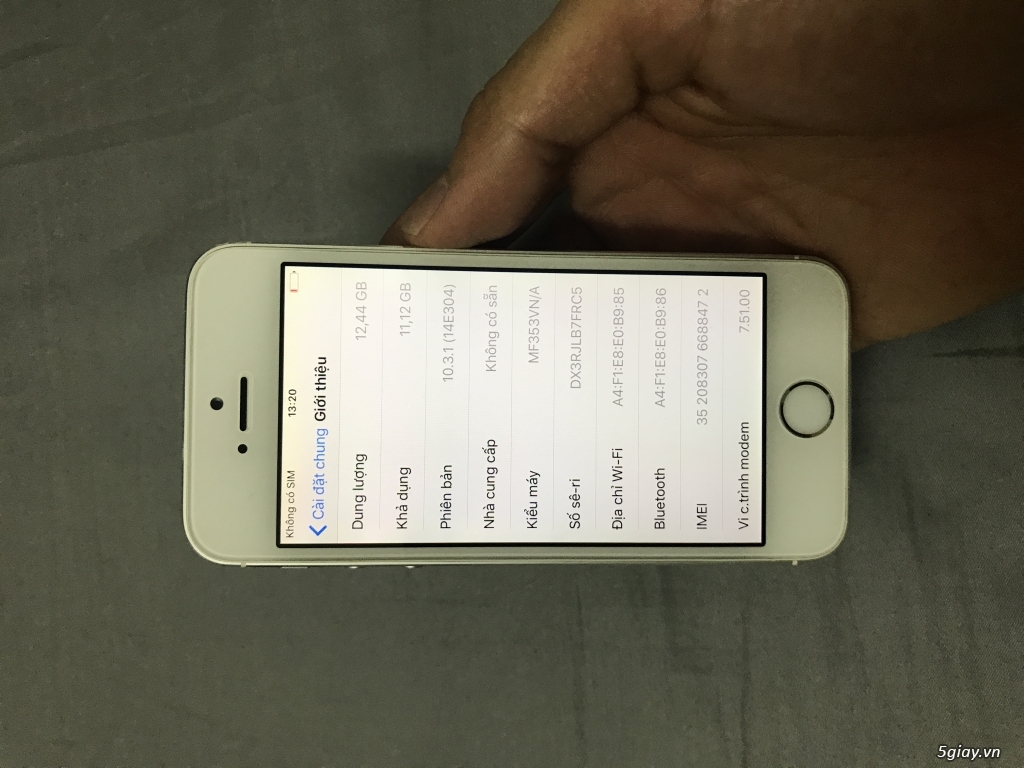 Iphone 5S 16GB Trắng Fullbox - Chính Hãng - 2