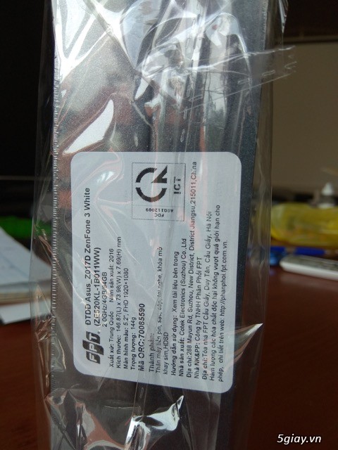 Cần bán Asus Zenfone 3 (trắng) 4GB/64GB seal 100% BH 12 tháng FPT - 1