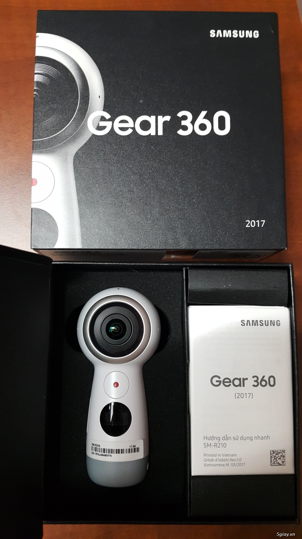 Camera Gear 360 độ 2017, 4k mới 100%
