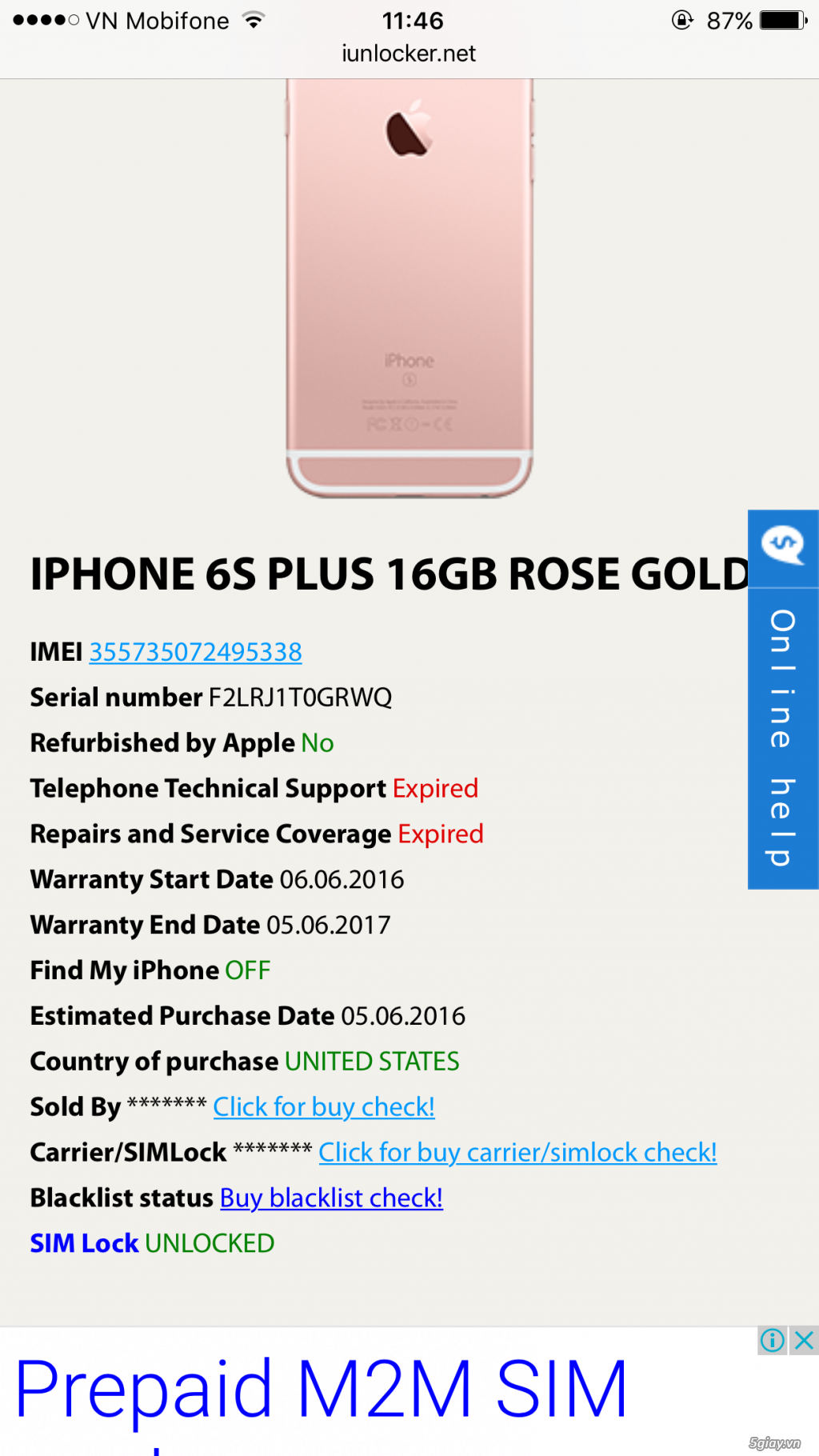 6s plus 16g qt hồng ( zin100%) đẹp99%