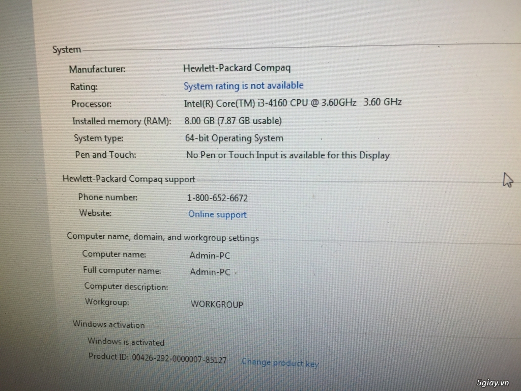 Thùng I3-4160, msi b85, 8g ram, hdd 250 - 3