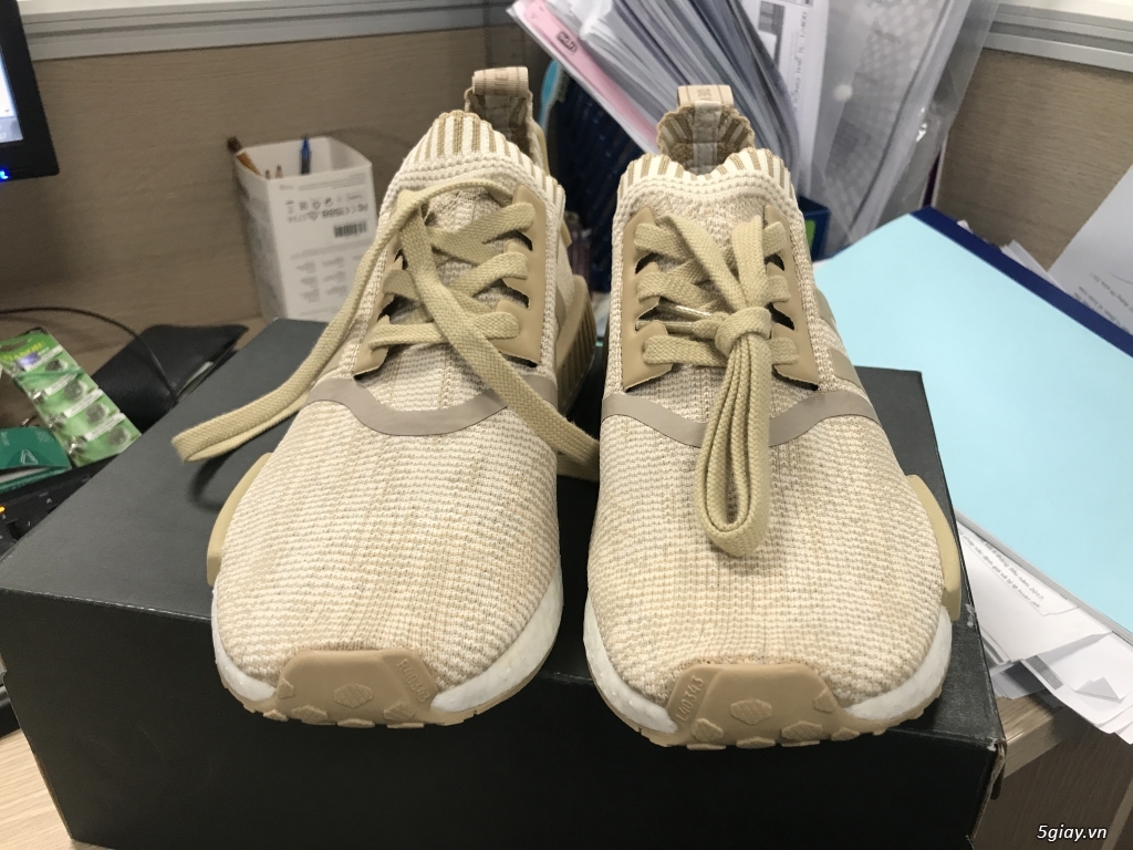 Mới 100% Giầy Adidas NMD PK Linen Kaki size 8 US - 1