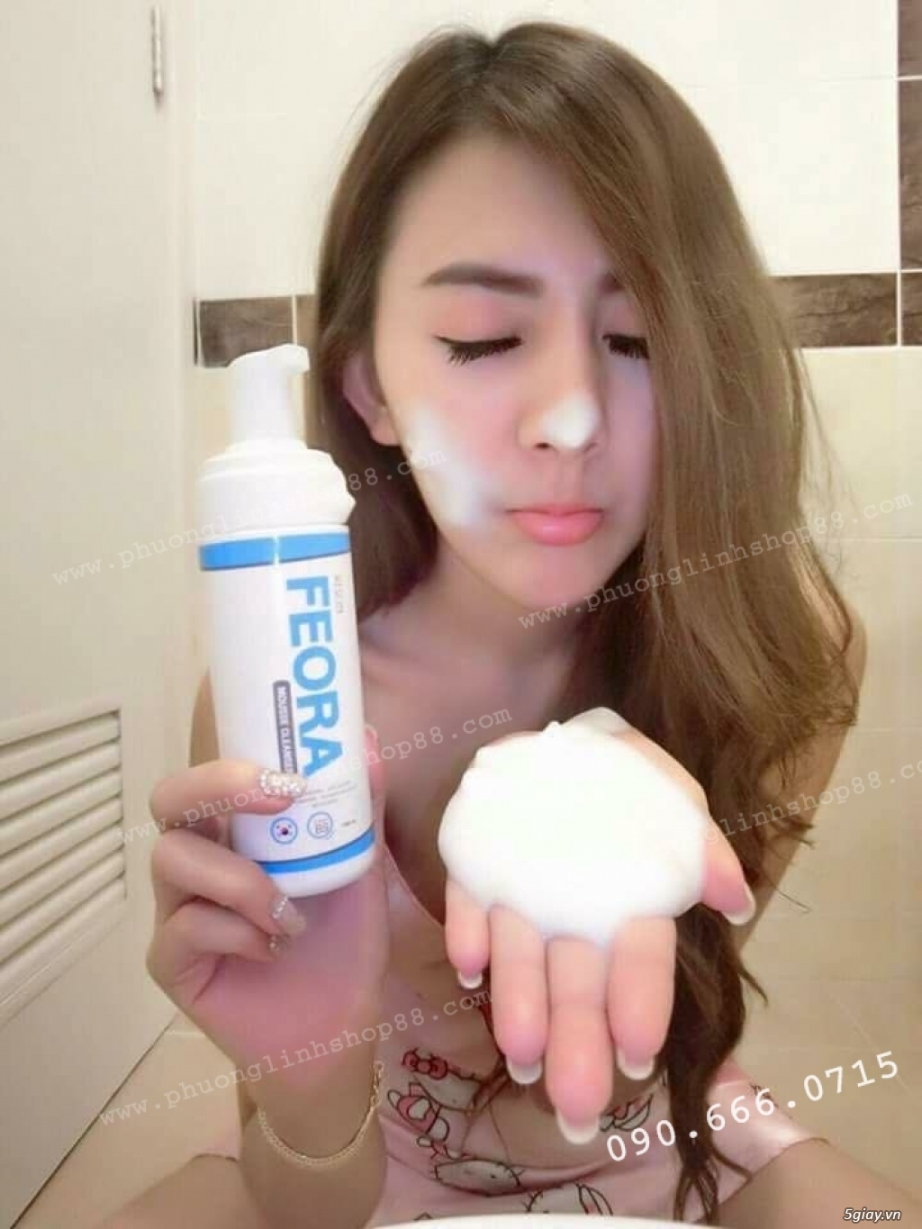 Sữa Rửa Mặt Bọt Mousse Cleanser Feora_SiêuPhẩm từ HànQuốc _Ko Chì_Ko Hại Da_Ko Hóa Chất - 1