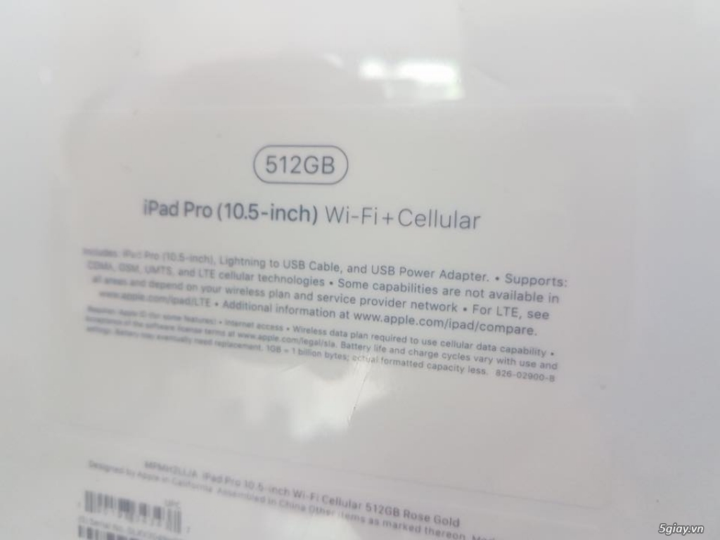 iPad pro 10.5 inch 2017 wifi 4g (64gb,256gb,512gb) new seal. - 3
