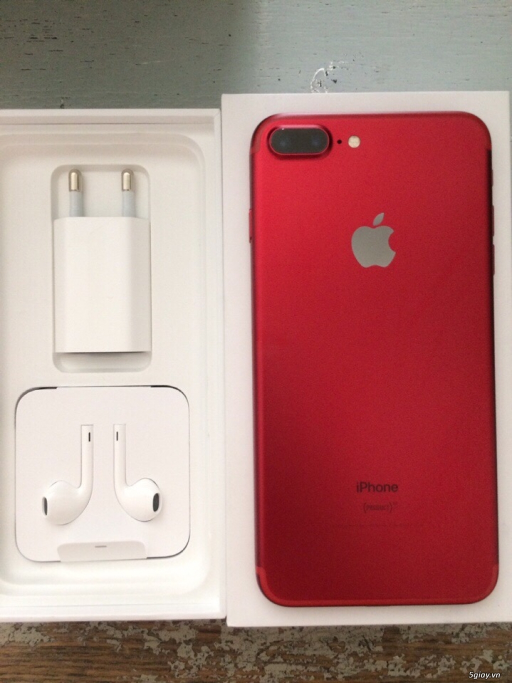 Mình bán iphone 7 plus 128gb red quốc tế fullbox bh 9-2018.