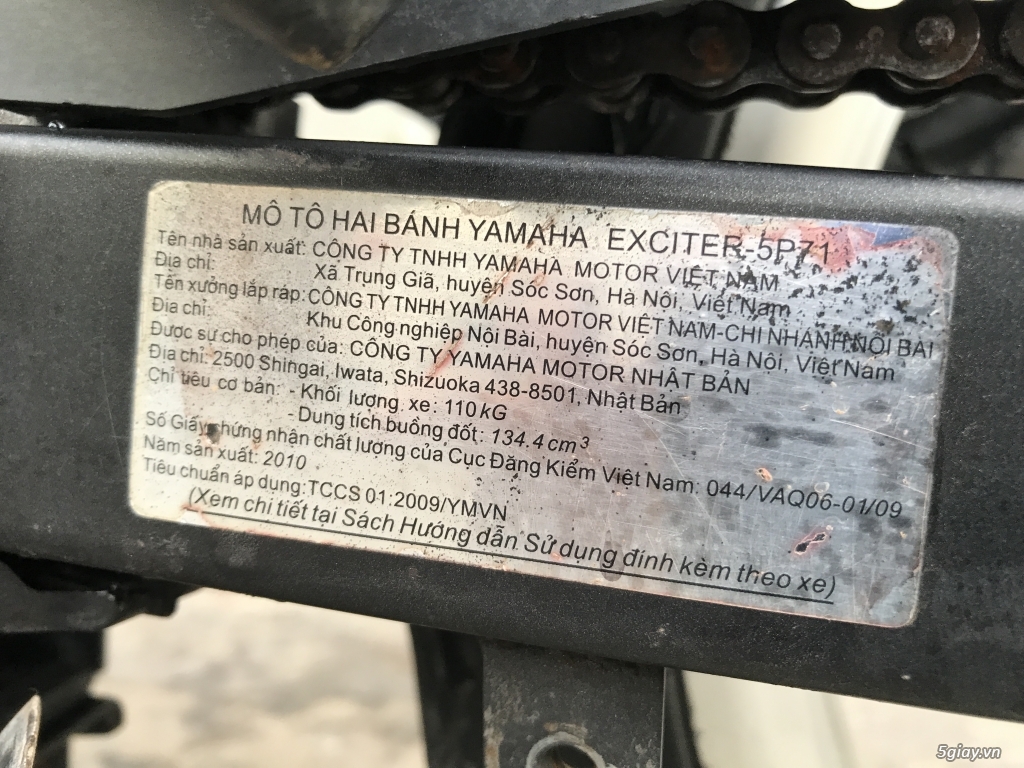 Yamaha Exciter côn tay 2010, xanh GP, xe cực dữ, chưa rớt đầu - 12