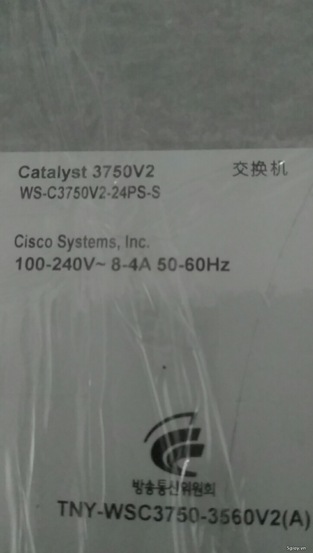 Thanh lý Cisco C3750v2-24PS-S