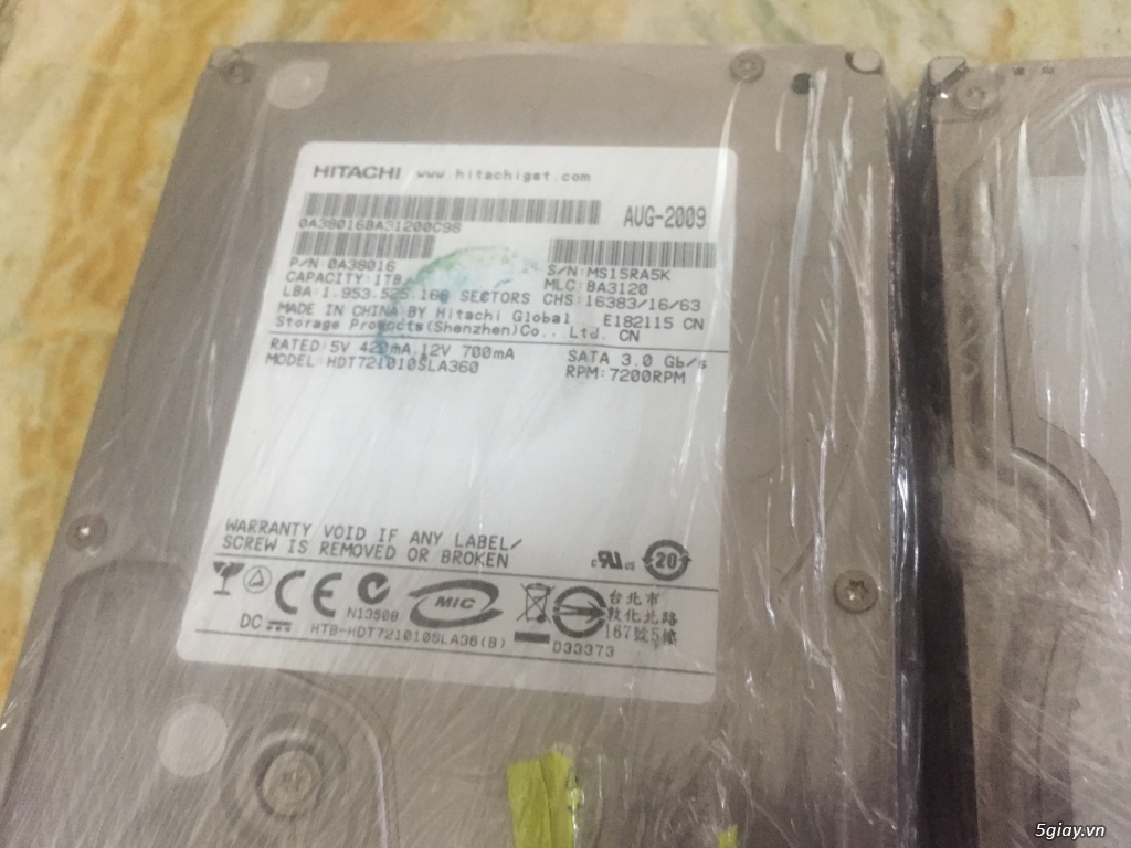 Hdd 1Tb /2Tb (7200prm ) hàng máy bộ japan