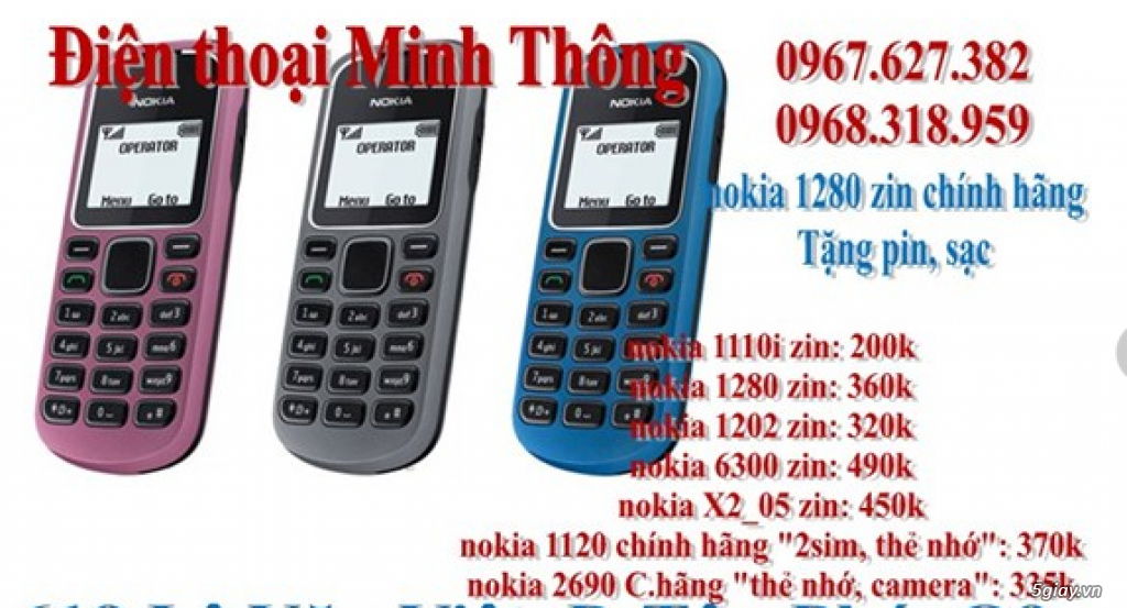 Nokia 1280, 1110i giá rẻ nhất quận 9, thủ đức, TP. HCM