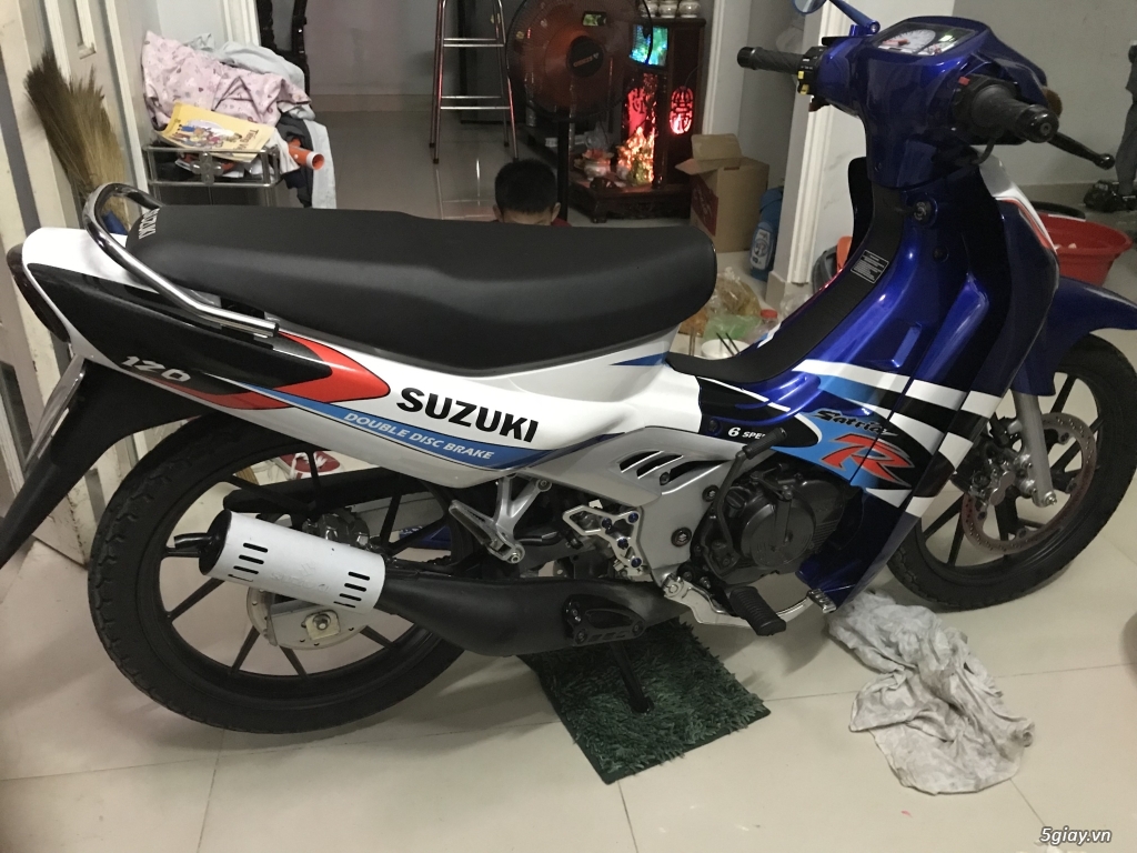 Sport 2001 47 đầu hqcn lên full satria 2000 trắng xanh - 1