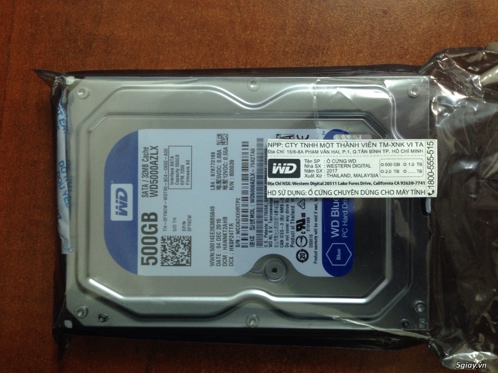 Ổ cứng 500Gb western mới 100%