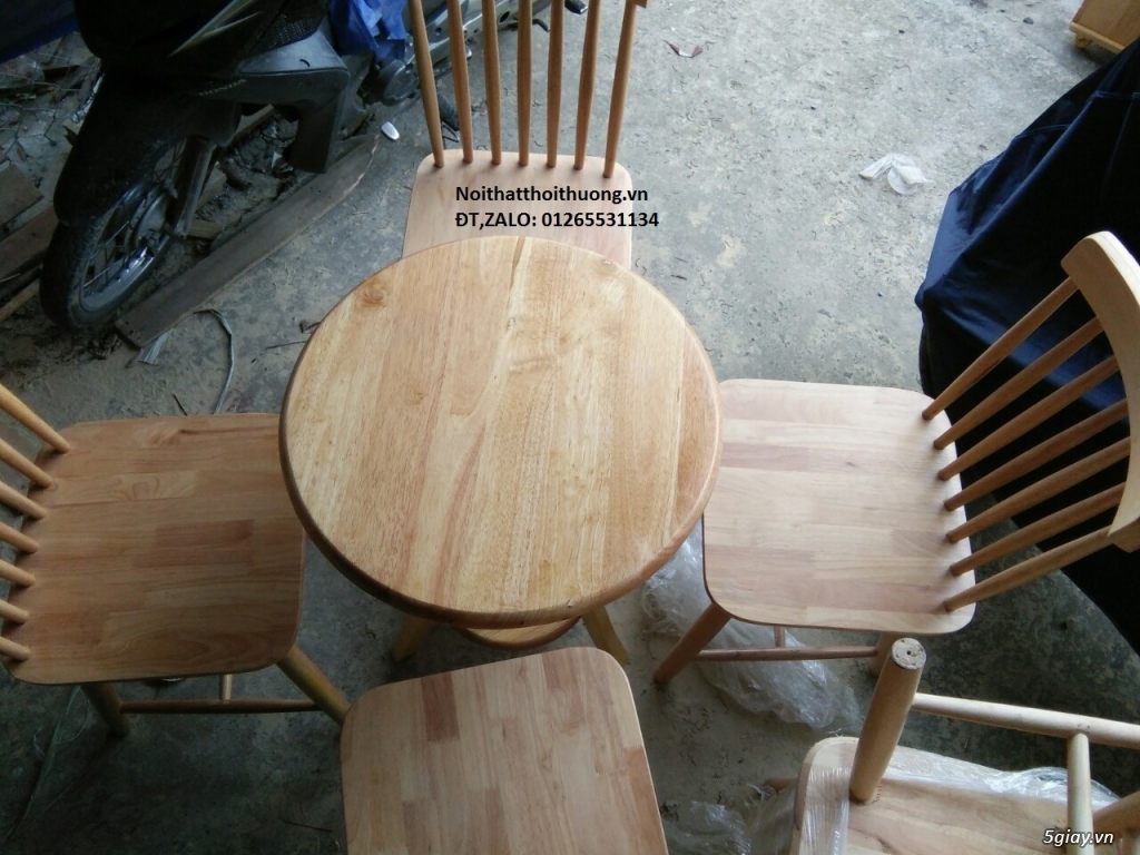 Bàn ghế tròn cafe. - 4