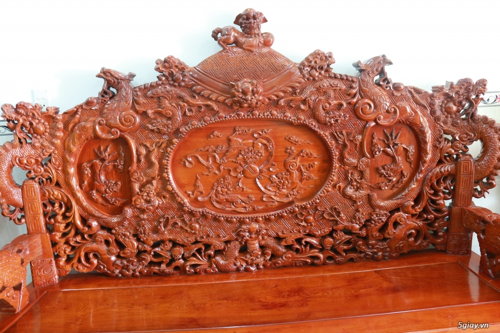 Thanh lý bộ salon gỗ hương 12 món - 3
