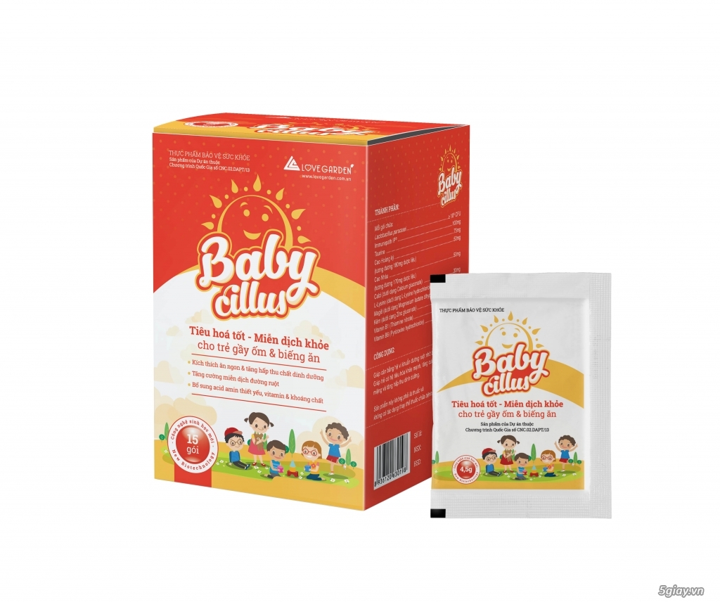 Thực phẩm Babycillus - Tiêu hóa tốt, miễn dịch khỏe cho trẻ
