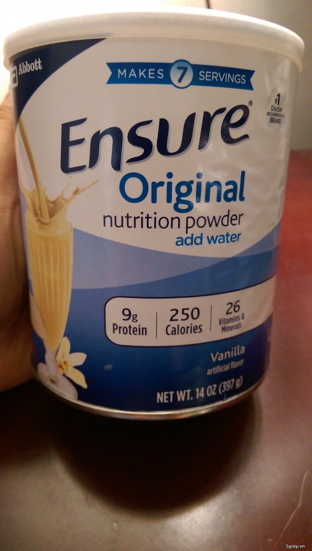 Sữa Ensure Mỹ, nguyên bản, dành cho người lớn, hộp 397g.