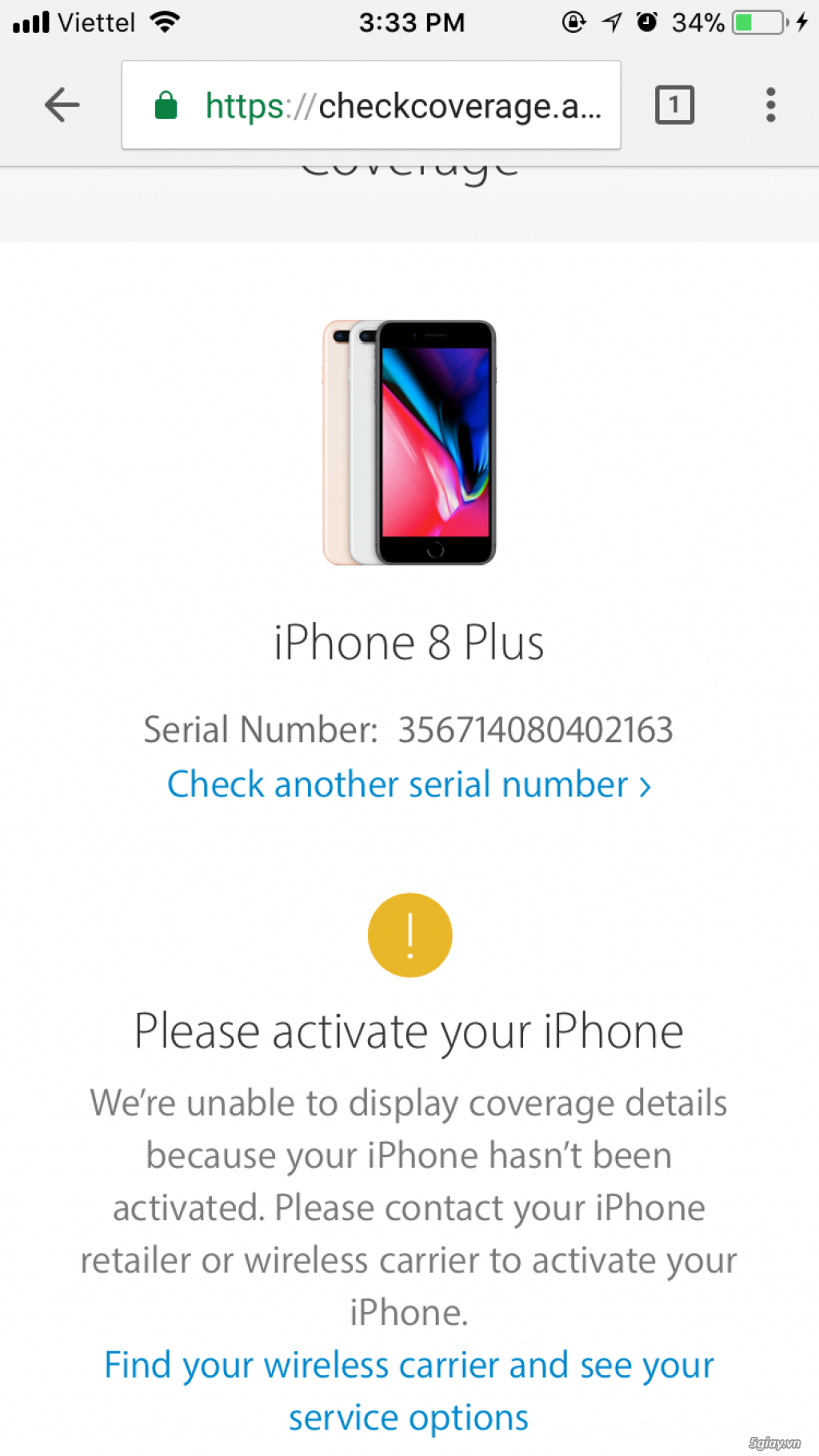 iPhone 8 Plus 64GB Grey chưa active - 1