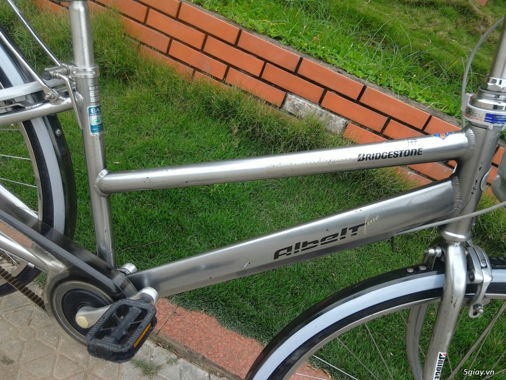 Xe đạp Bridgestone bạc - Hàng bãi Nhật- Khung nhôm - 11