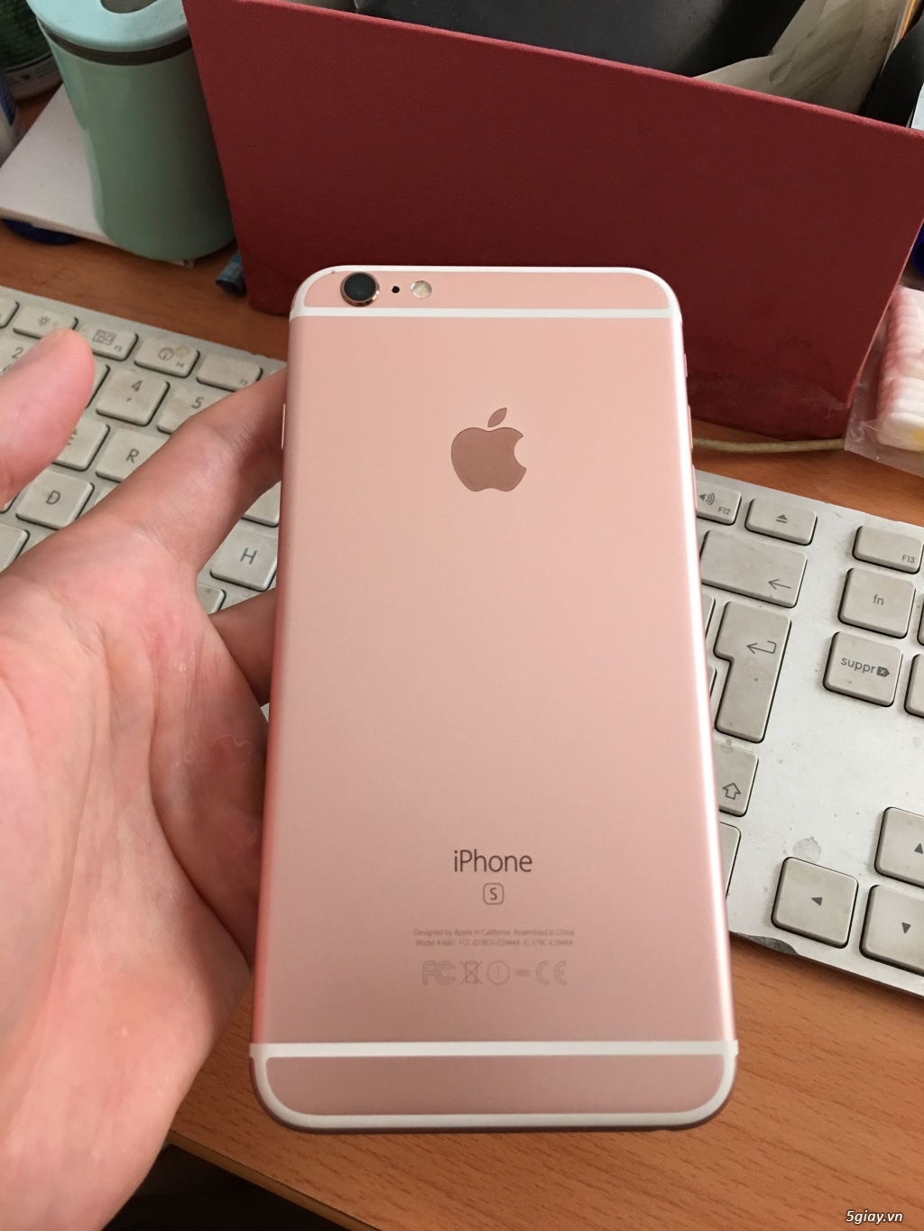 Iphone 6s 128g rose 99% còn bảo hành apple - 1