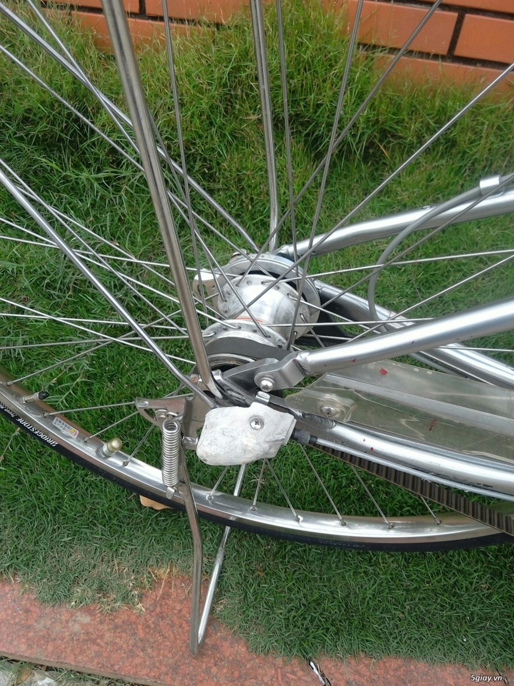Xe đạp Bridgestone bạc - Hàng bãi Nhật- Khung nhôm - 7