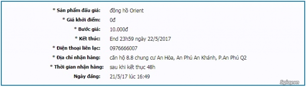 [Đôn giá] Đồng Hồ Nam ESPRIT AUTH New 100% - End 23h59p ngày 27/9/2017 - 3