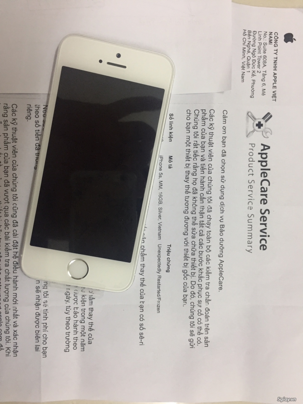 IPhone 5S 16GB TBH mới 100%, còn BH đến 14/02/2018