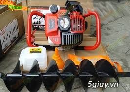 Máy khoan đất trồng cây chạy xăng pha nhớt, mũi khoan đất 200mm