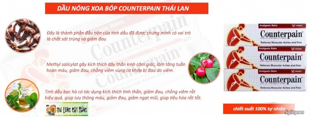 Dầu Xoa Bóp Counterpain Thái lan