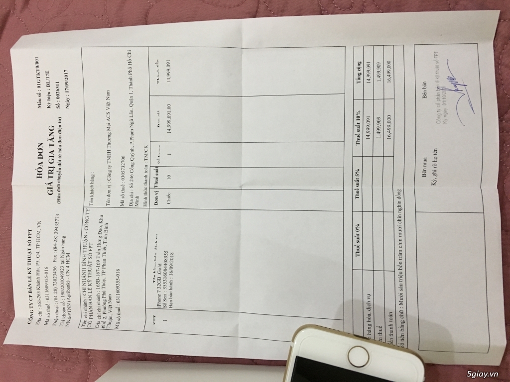 Iphone 7 32gb Gold FPT sài đc 13 ngày, fullbox, còn hoá đơn mua hàng - 3